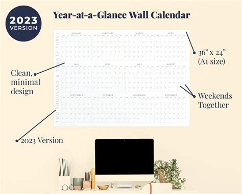 At A Glance Large Wall Calendar 2023